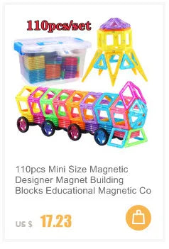 Magnetic Designer Magnet Building Blocks Educational 110pcs Mini Size