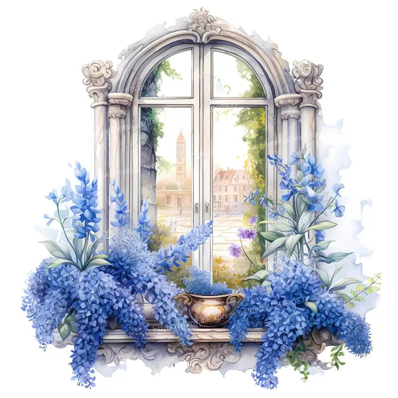 Flower Window Wall Sticker