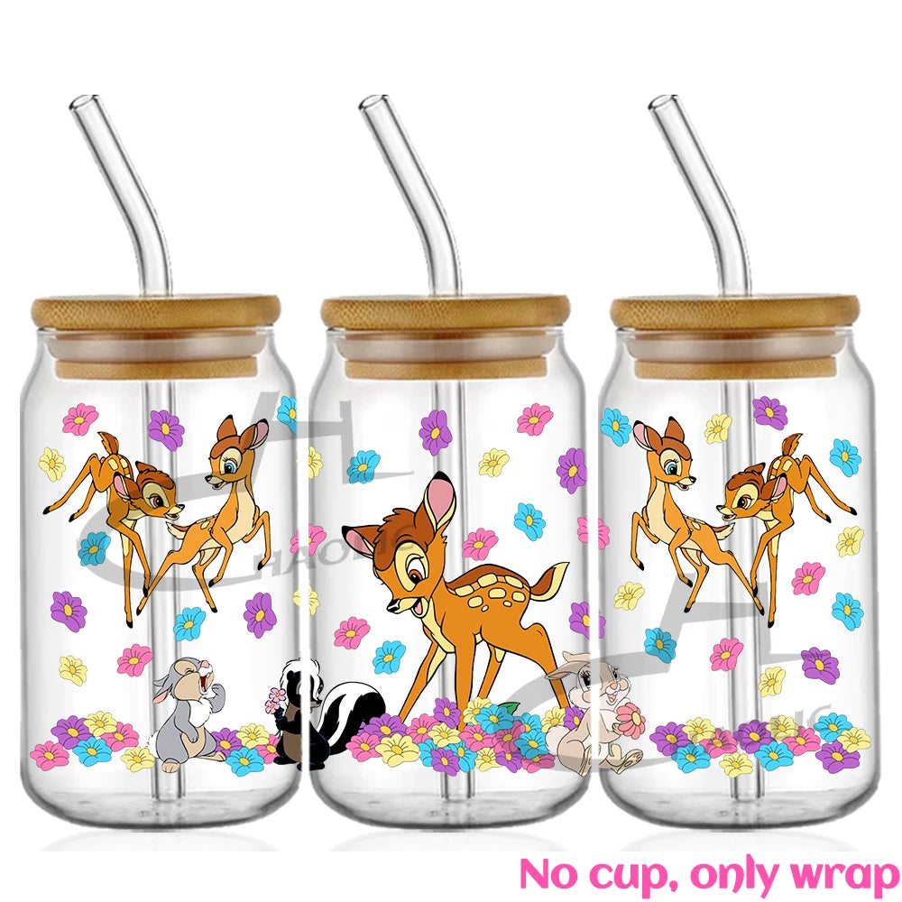 Glass Can Wrap Collection Various Cartoons