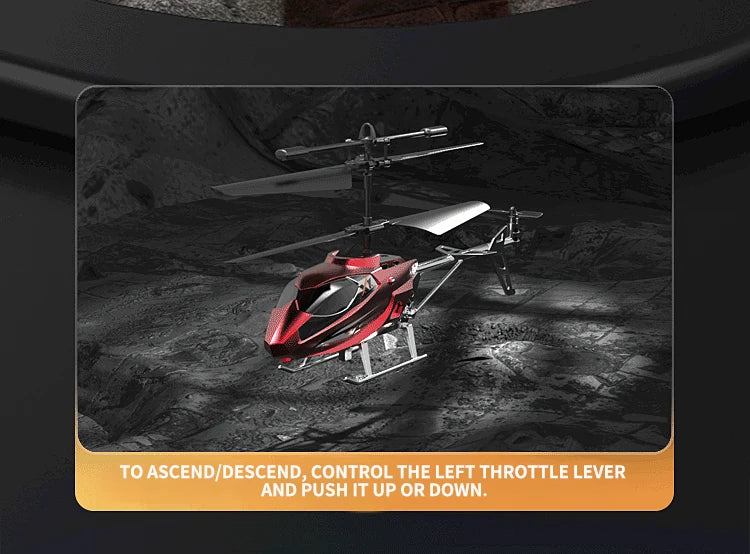 Drop-Resistant Alloy RC Helicopter Rechargeable Safe