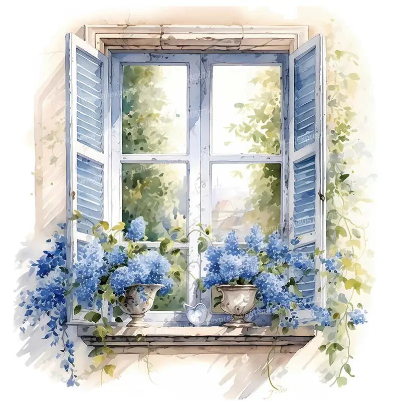 Flower Window Wall Sticker