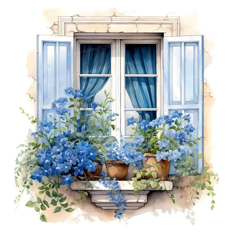 Flower Window Wall Sticker