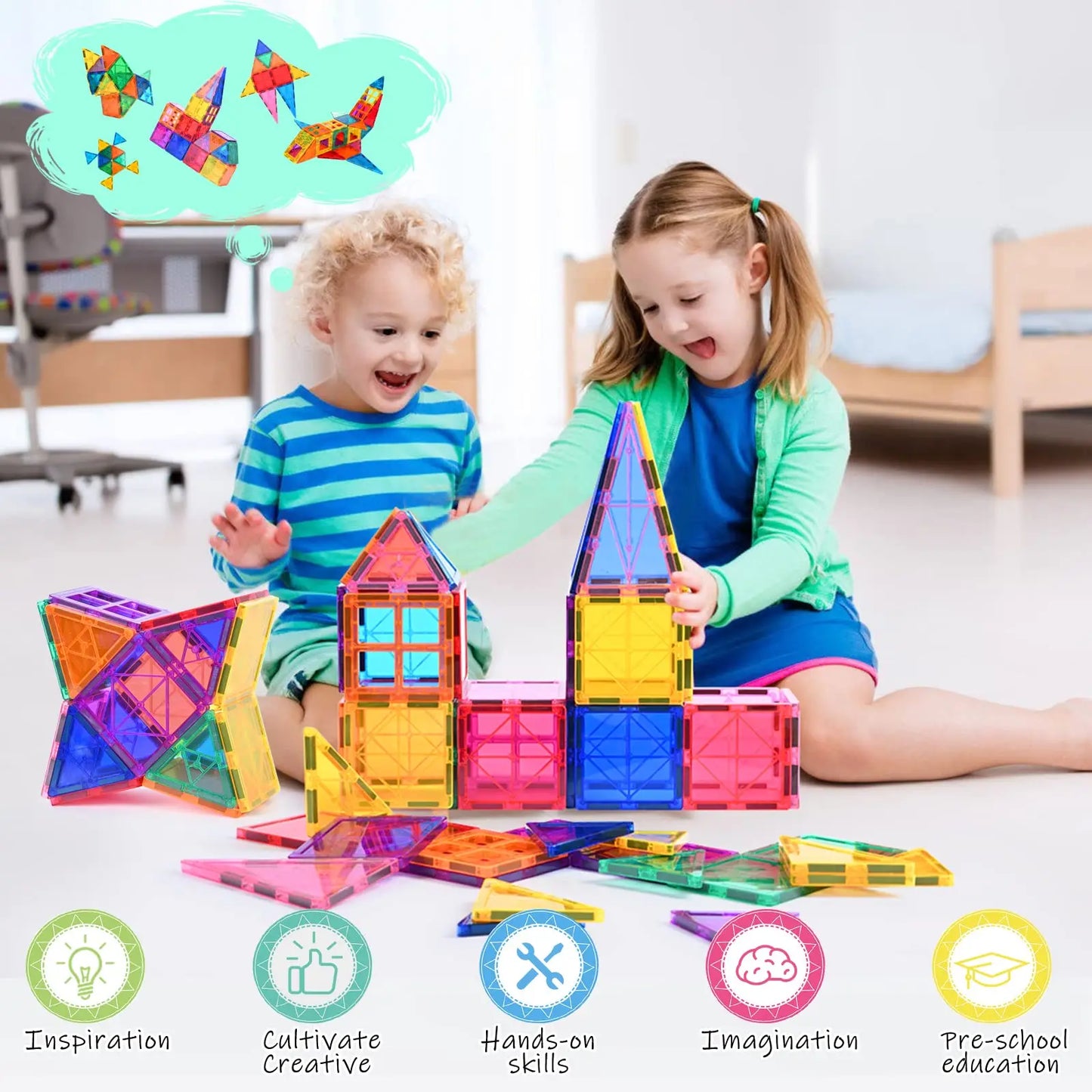 Magnetic Building Blocks DIY Magnets Toys for Kids Designer Construction Set