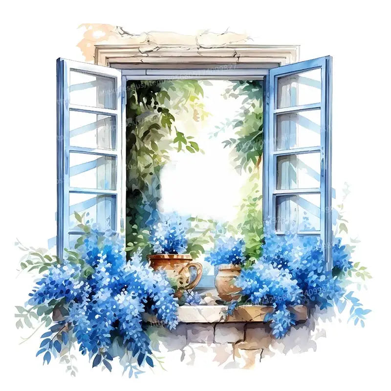 Flower Window Wall Sticker