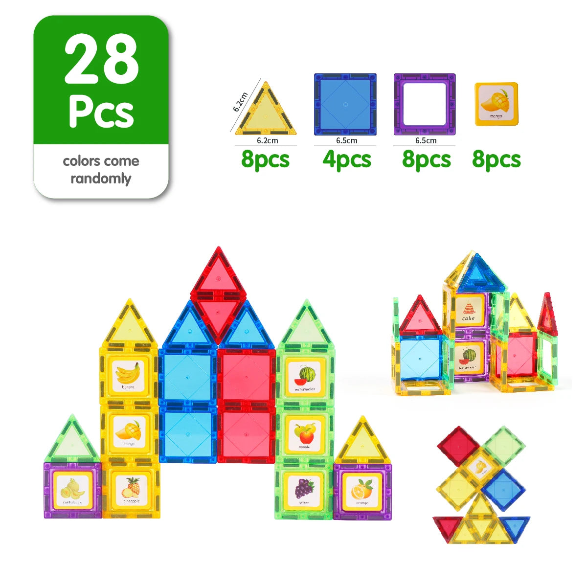 Magnetic Building Blocks Set Construction Montessori Sensory