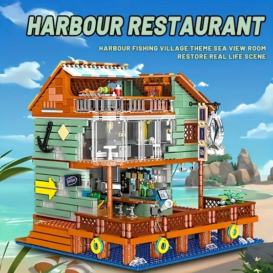 Harbor Restaurant Building Blocks 2096PCS