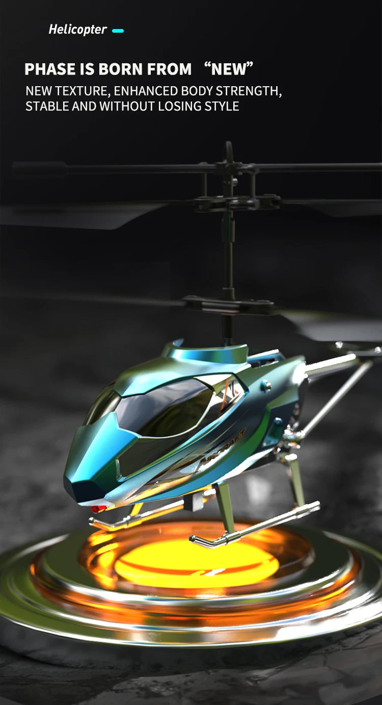 Drop-Resistant Alloy RC Helicopter Rechargeable Safe