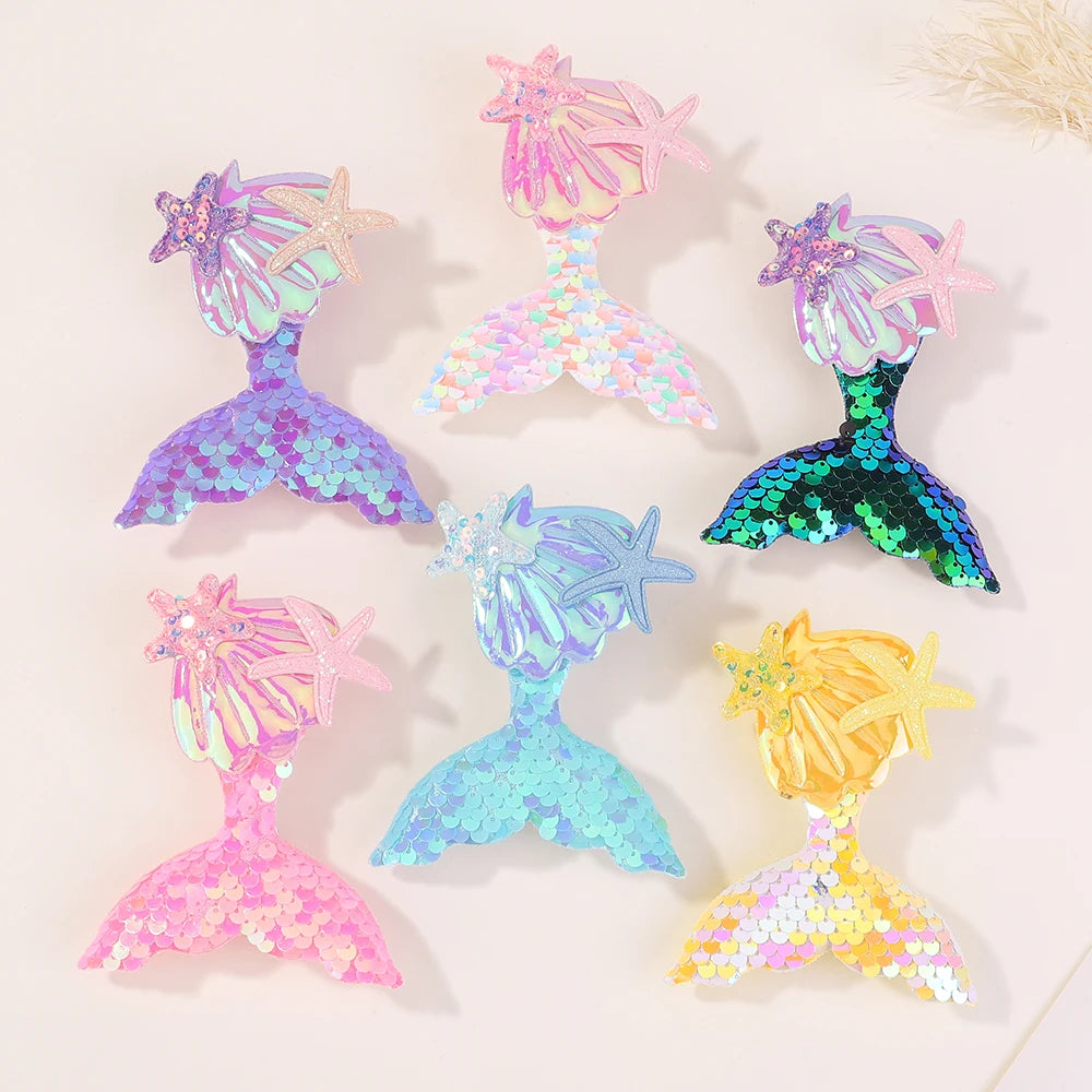 Shinying Mermaid Hairclips (1PC) I Kids Bangs Decorative Hair Clip I Colorful Headwear