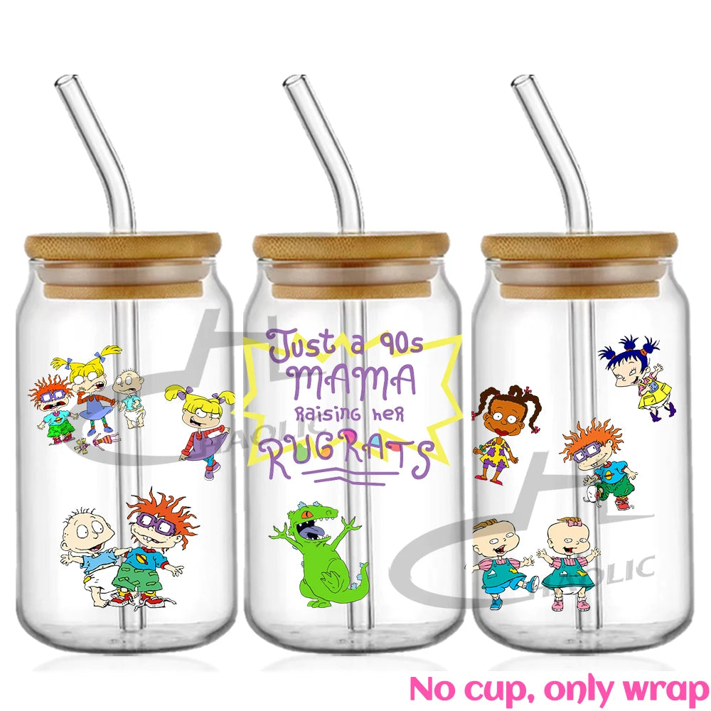 Glass Can Wrap Collection Various Cartoons