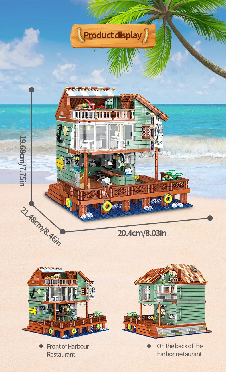 Harbor Restaurant Building Blocks 2096PCS