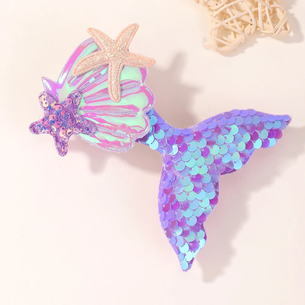 Shinying Mermaid Hairclips (1PC) I Kids Bangs Decorative Hair Clip I Colorful Headwear