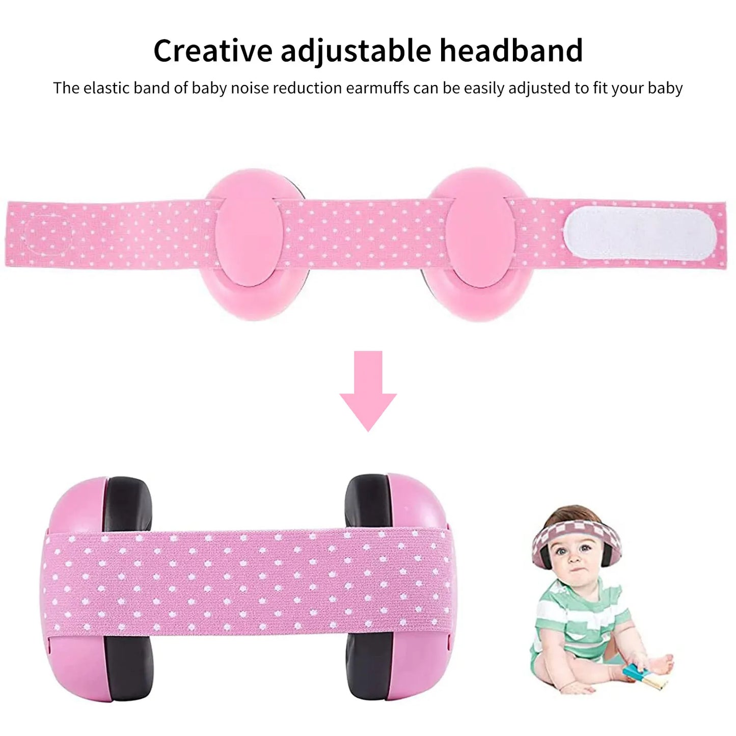 Baby Earmuffs with Elastic Adjustable Headband