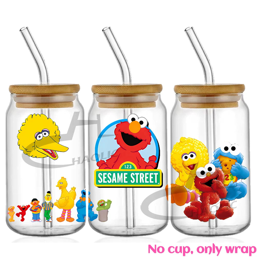 Glass Can Wrap Collection Various Cartoons