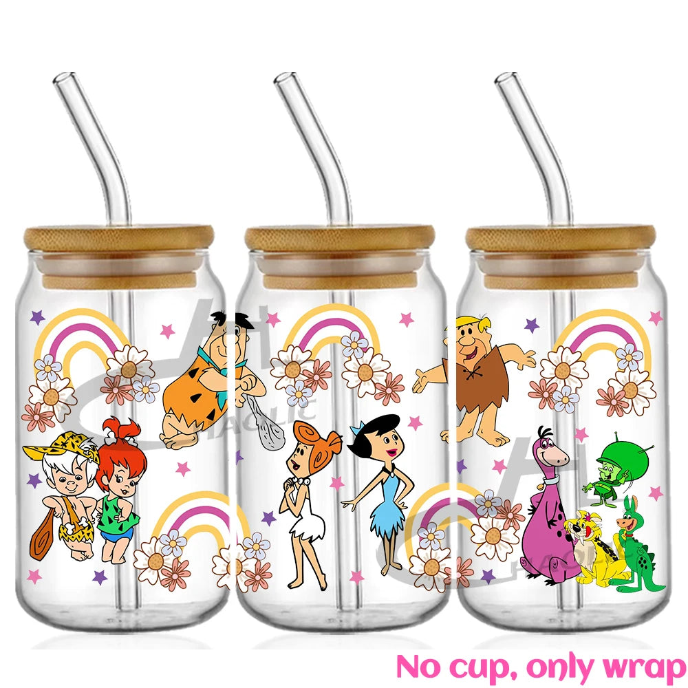 Glass Can Wrap Collection Various Cartoons