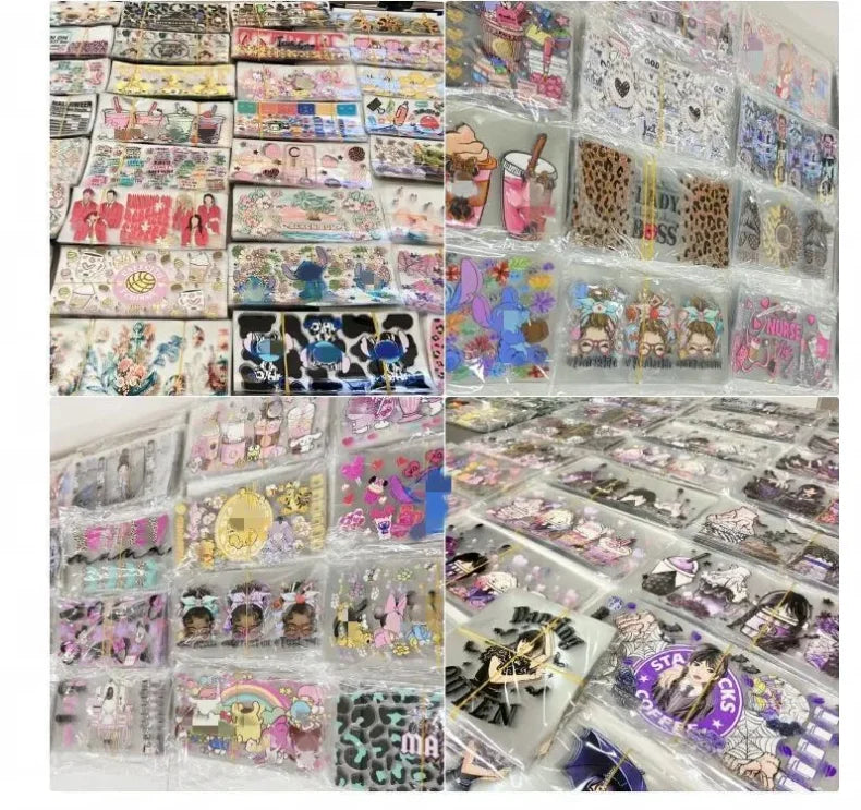 Glass Can Wrap Collection Various Cartoons