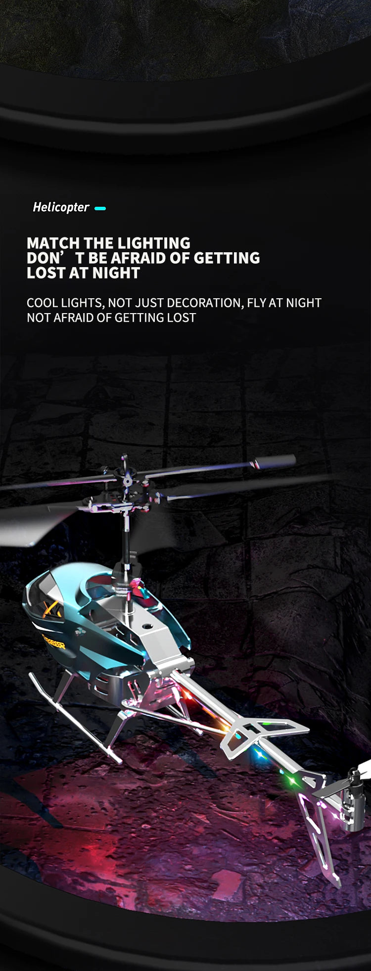 Drop-Resistant Alloy RC Helicopter Rechargeable Safe