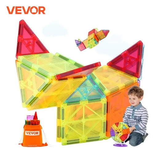 Magnetic Building Blocks Construction Set VEVOR 180PCS