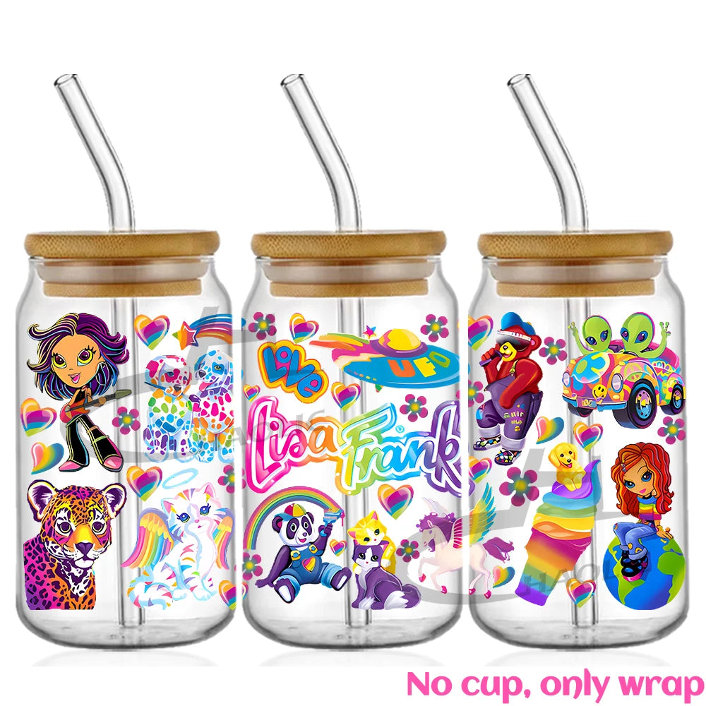 Glass Can Wrap Collection Various Cartoons