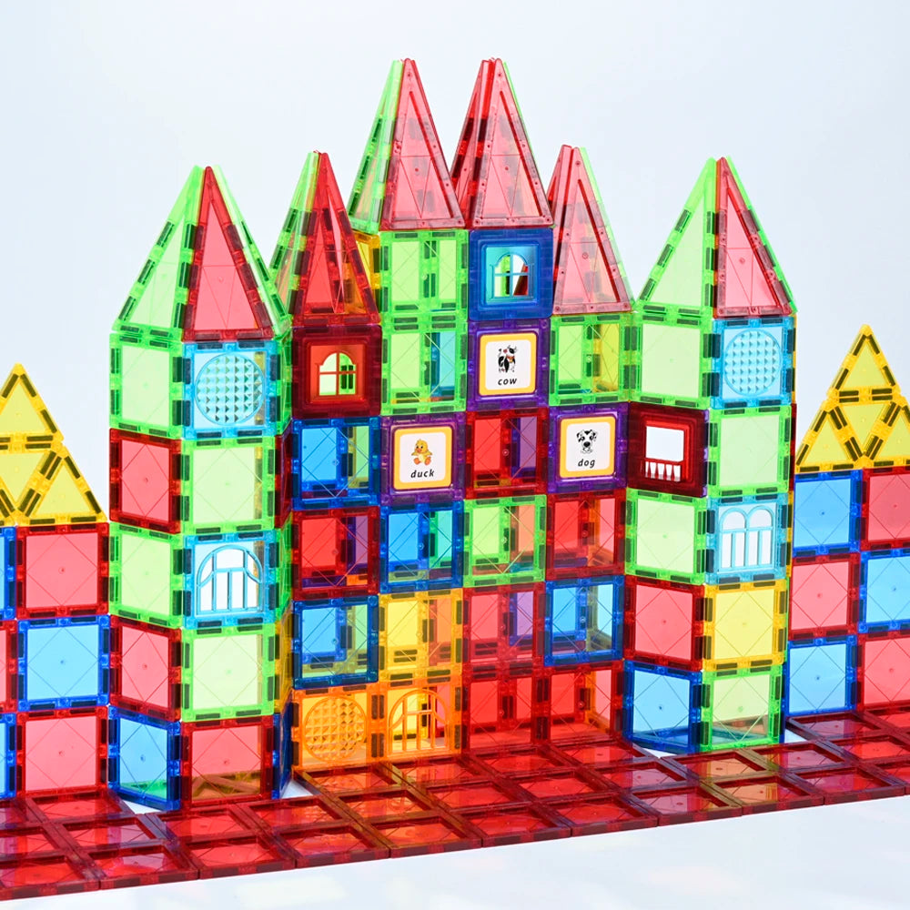 Magnetic Building Blocks Set Construction Montessori Sensory