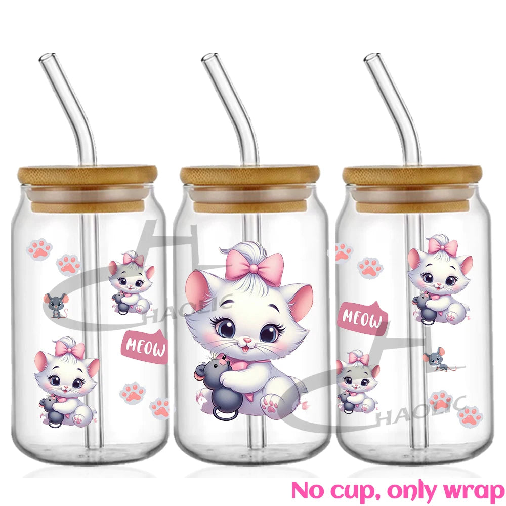 Glass Can Wrap Collection Various Cartoons