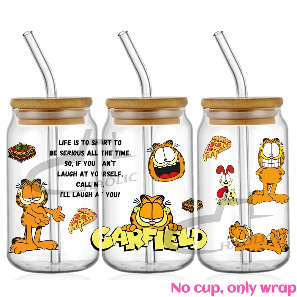 Glass Can Wrap Collection Various Cartoons