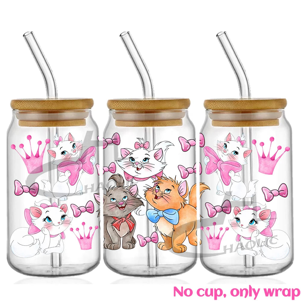 Glass Can Wrap Collection Various Cartoons