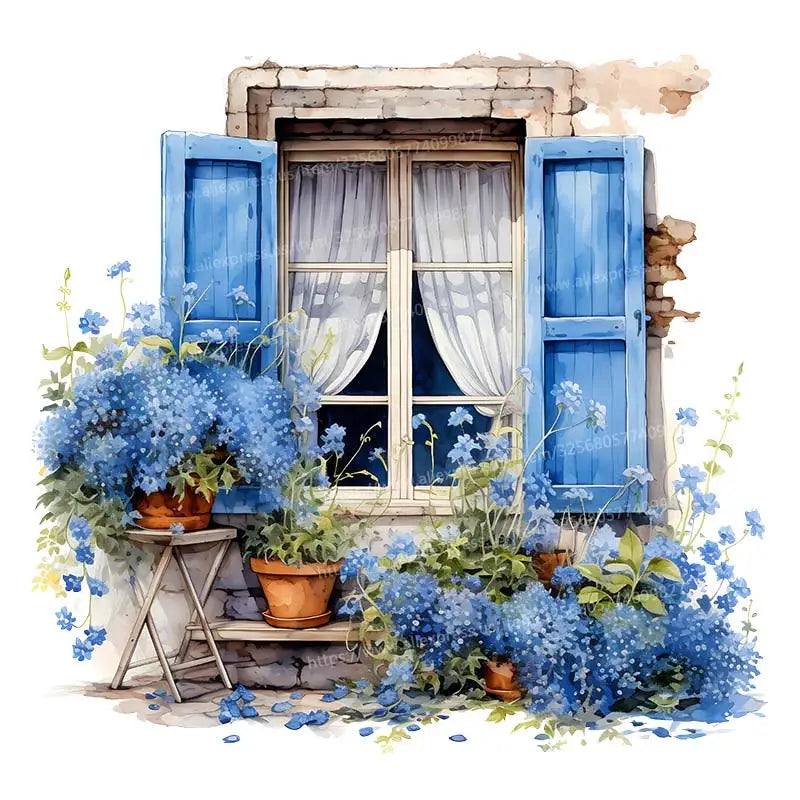 Flower Window Wall Sticker