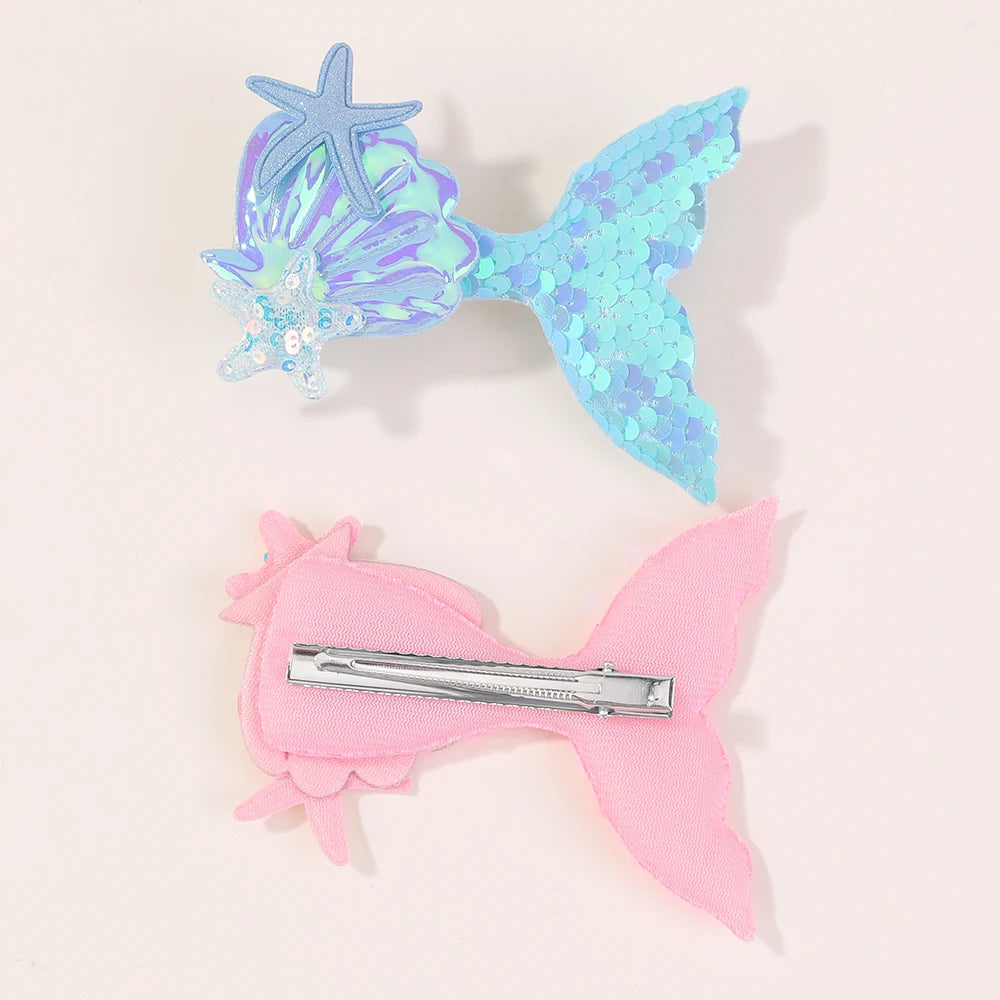 Shinying Mermaid Hairclips (1PC) I Kids Bangs Decorative Hair Clip I Colorful Headwear