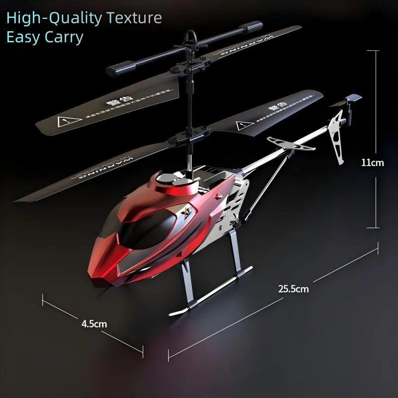 Drop-Resistant Alloy RC Helicopter Rechargeable Safe