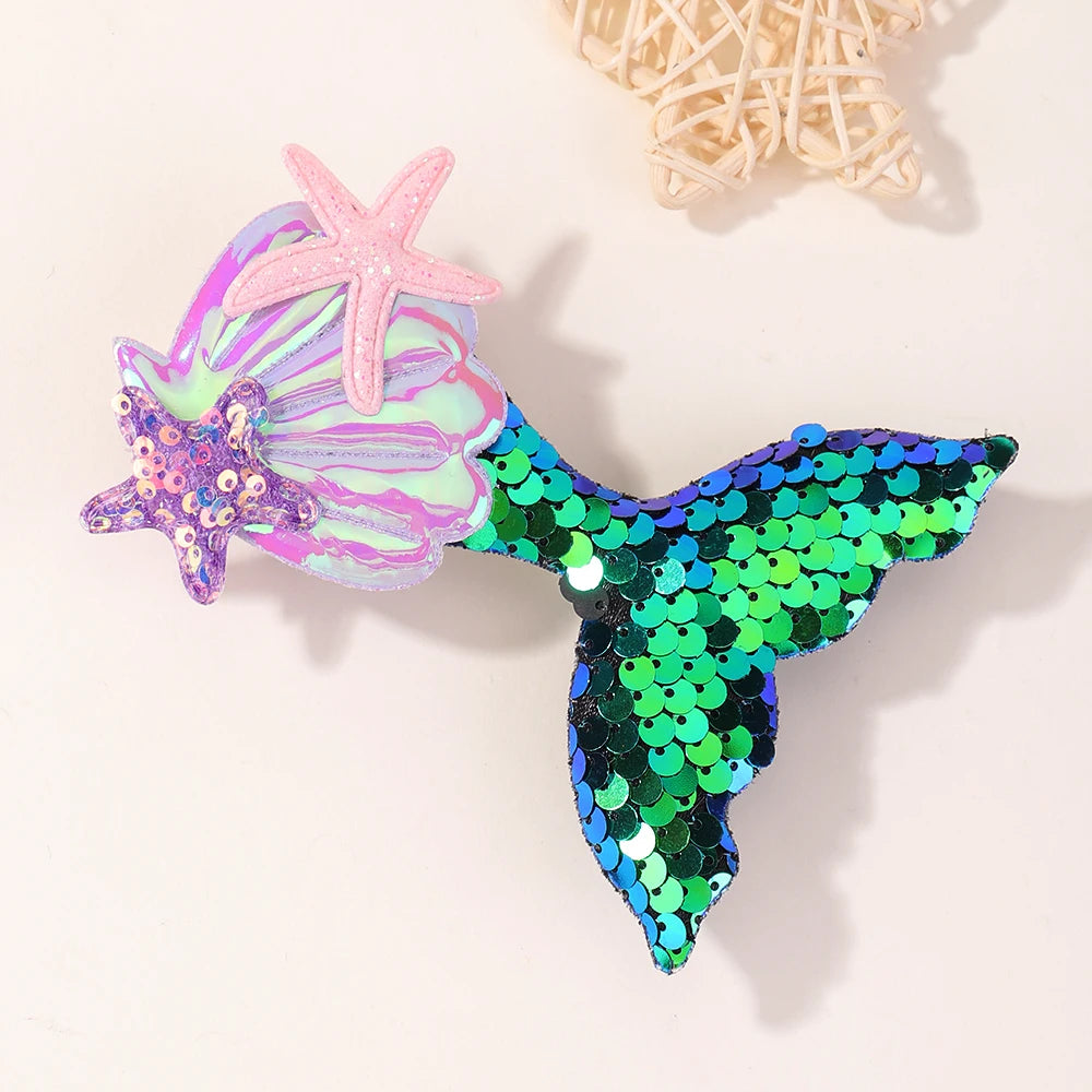 Shinying Mermaid Hairclips (1PC) I Kids Bangs Decorative Hair Clip I Colorful Headwear