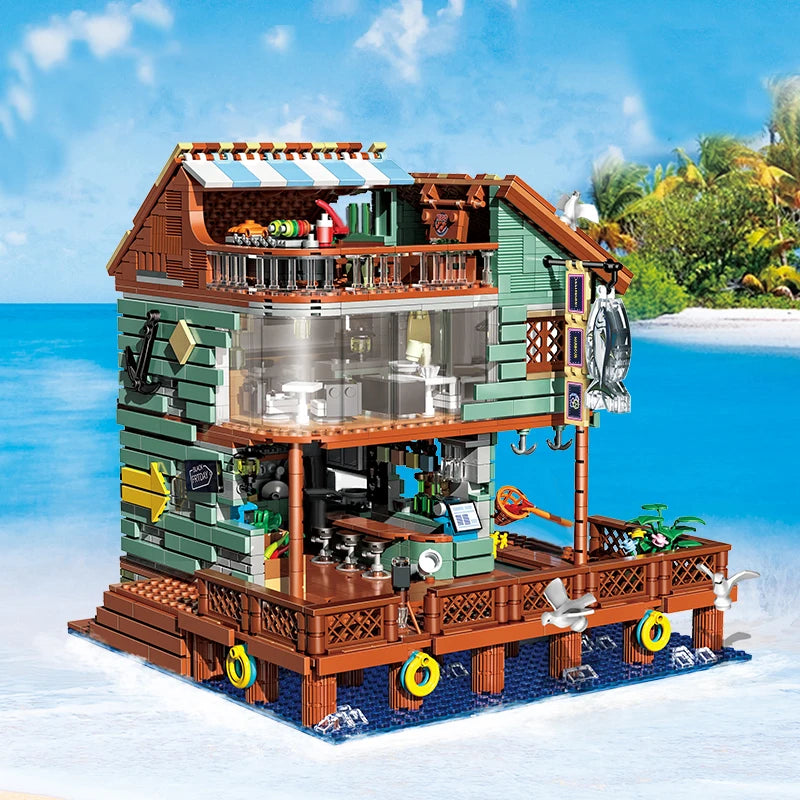 Harbor Restaurant Building Blocks 2096PCS