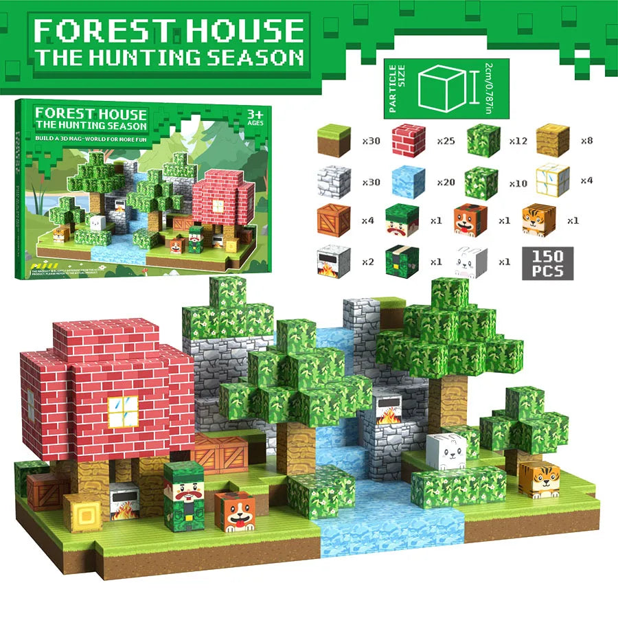 Building Blocks Set Creative Cube Bricks DIY Architectural Model Kids STEM