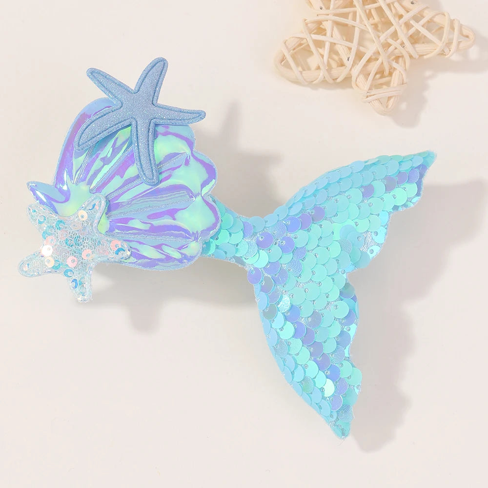 Shinying Mermaid Hairclips (1PC) I Kids Bangs Decorative Hair Clip I Colorful Headwear