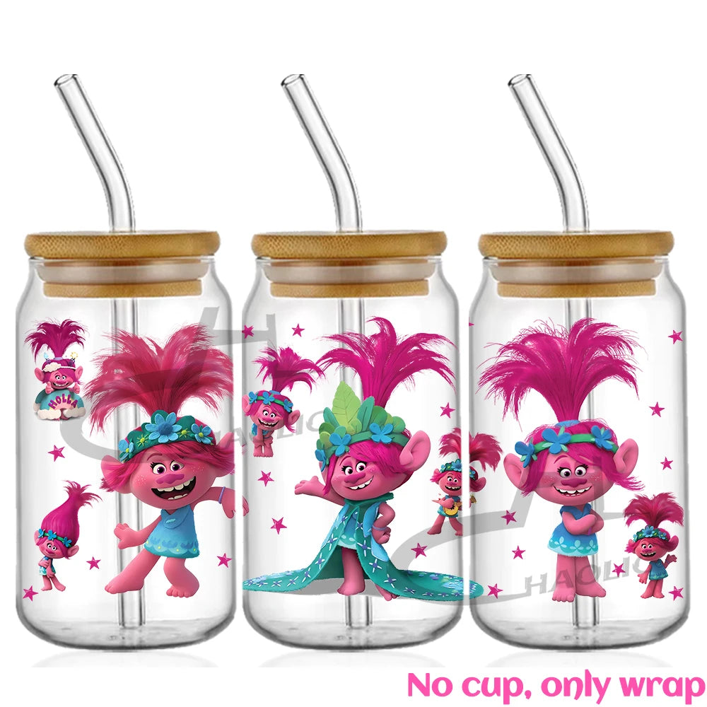 Glass Can Wrap Collection Various Cartoons